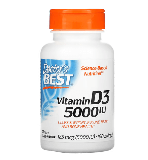 Doctor's Best - Vitamin D3 5,000 IU - 180 Capsules