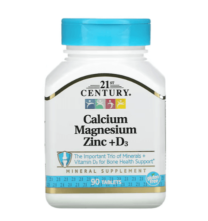 21 Century - Calcium - Magnesium, Zinc and Vitamin D3 90 Tablets