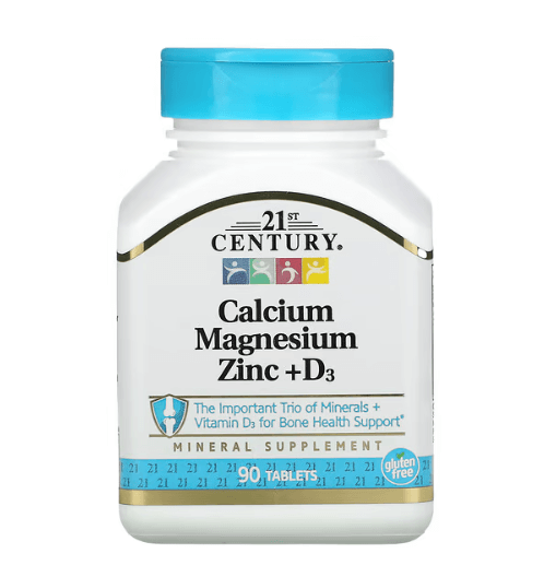 21 Century - Calcium - Magnesium, Zinc and Vitamin D3 90 Tablets