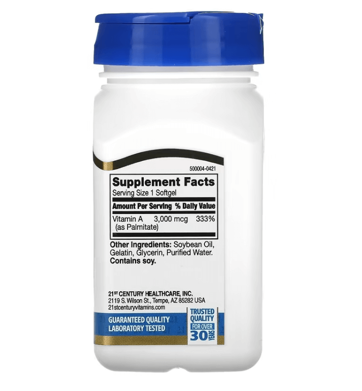 21 Century - Vitamin A 10,000 IU - 110 Softgels