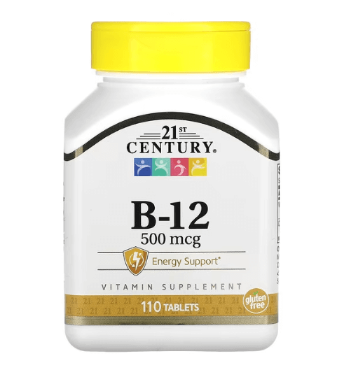 21 Century - Vitaminas B12 500 MCG - 110 Cápsulas