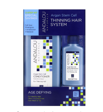 Andalou Naturals - Kit Shampoo, Condicionador e Volume Definidor de Idade - Conjunto 3 Uni.