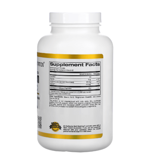 California Gold - Hydrolyzed Collagen Peptides + Vitamin C - 250 Pills