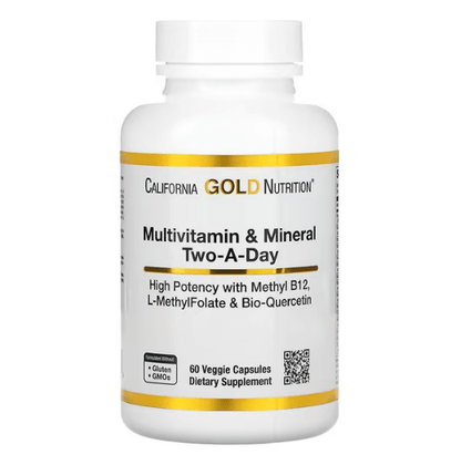 California Gold - Multivitaminas com Mineral - Alta Potência - 60 Cápsulas