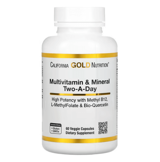 California Gold - Multivitaminas com Mineral - Alta Potência - 60 Cápsulas