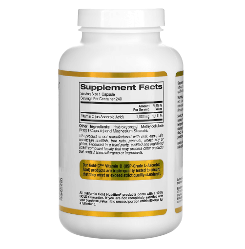 California Gold - Vitamin C 1000 MG - 240 Capsules