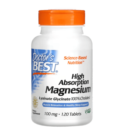 Doctor's Best - Magnesium 100 MG High Absorption - 120 Tablets