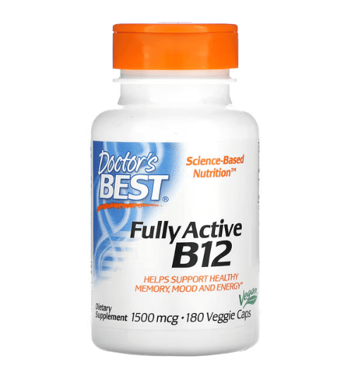 Doctor's Best - Vitamina B12 1.500 MCG - 180 Cápsulas