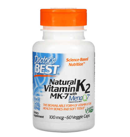 Doctor's Best - Vitamina K 100 MCG com MK 7 - 60 Cápsulas