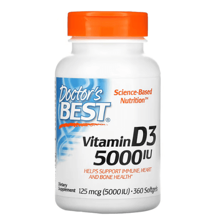 Doctor's Best - Vitamina D3  5.000 IU - 360 Cápsulas