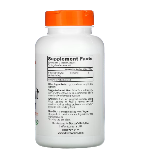 Doctor's Best - Noni em pó 650 Mg - 120 Cápsulas