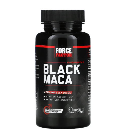 Force Factor - Maca Black Aumento Poderoso da Saúde Sexual - 60 Comprimidos