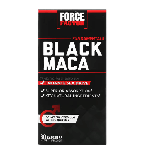 Force Factor - Maca Black Aumento Poderoso da Saúde Sexual - 60 Comprimidos