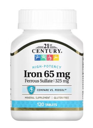 21 Century - Iron 65 MG - 120 Tablets