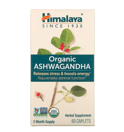 Himalayan - Organic Ashwagandha Releases Stress and Increases Energy - 60 Capsules