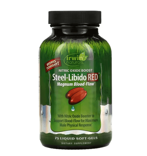 Irwin Naturals - Libido Red Pill para Saúde Sexual Masculina - 75 Softgels