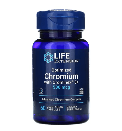 Life Extension - Cromo Otimizado com Crominex 3 + 500 MG - 60 Cápsulas