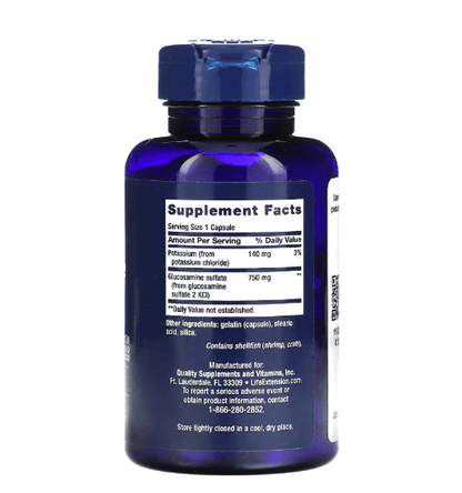 Life Extension - Cartilagem Sulfato de Glucosamina 750 MG - 60 Comprimidos