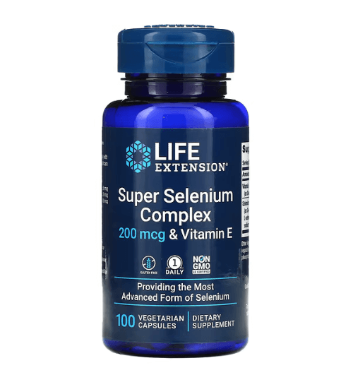 Life Extension - Super Selênio & Vitamina E 200 MG - 100 Cápsulas