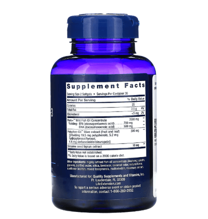 Life Extension - Super Ômega 3 - 60 Softgels