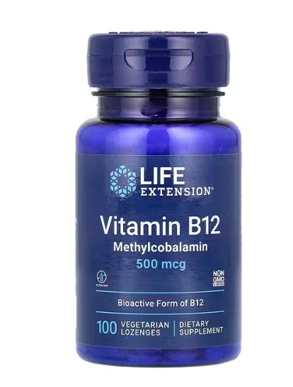 Life Extension - Vitamina B12 - Metilcobalamina - 500 MCG 100 Pastilhas