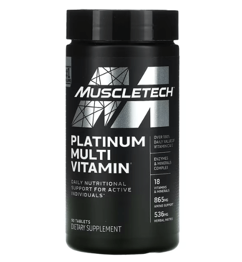 Muscletech - マルチビタミン - プラチナ栄養補助食品 - 90 カプセル