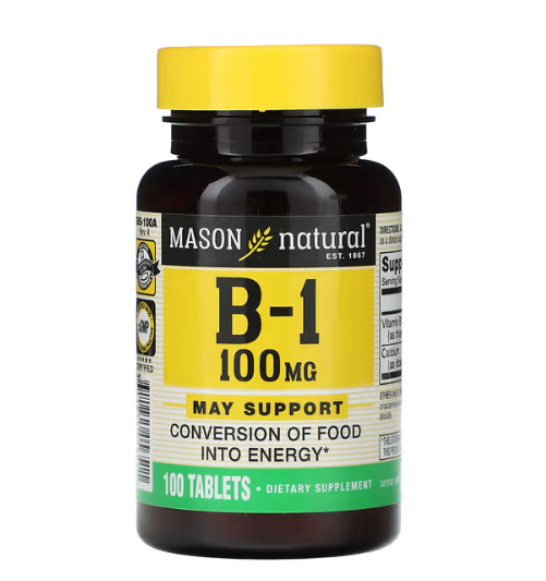 Mason Natural - Vitamina B1 100 MG - 100 Tabletes