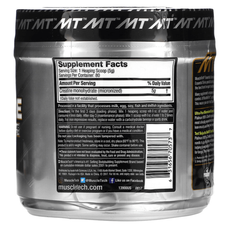 MuscleTech - Creatina Essential Series 100% Platinum - 400 g