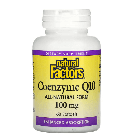 Natural Factors. - CoQ10 100 MG - 60 Capsules