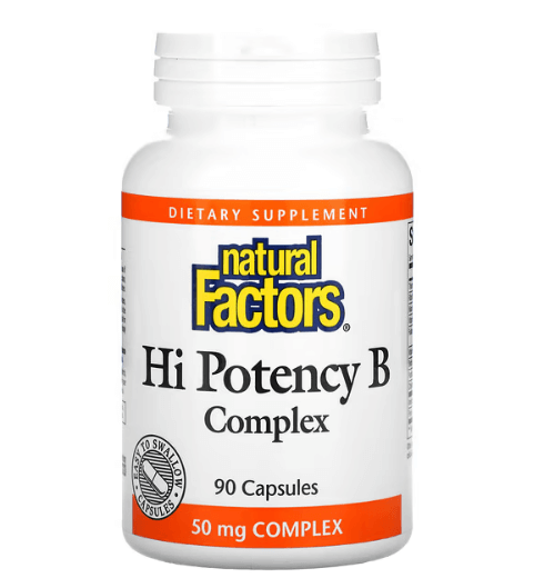 Natural Factors - Complex B - High Potency - 90 Capsules