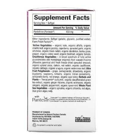 Natural Factors - Vitamina B5 450 MG - 60 Softgels