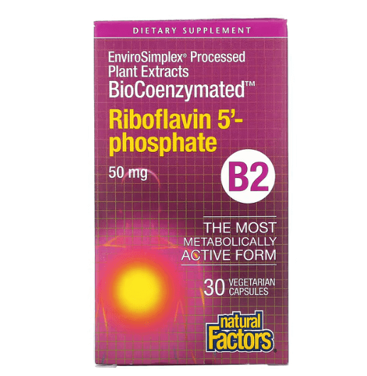 Natural Factors - Vitamina B2 50 MG - 30 Cápsulas