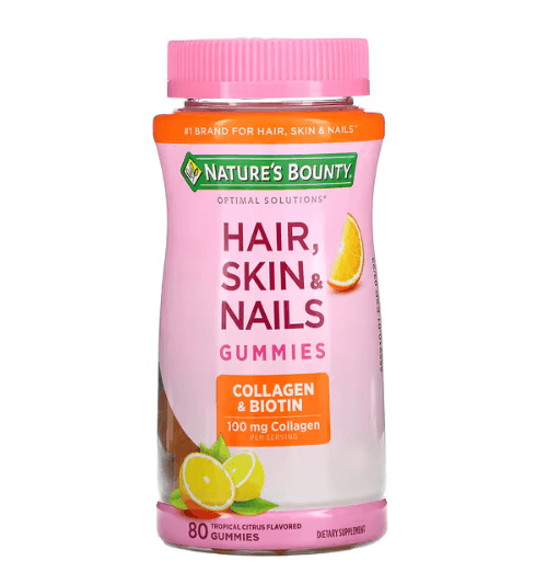 Nature's Bounty - Colágeno em Gomas para Cabelo, Pele e Unhas - 80 Gomas