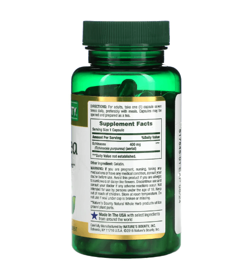 Nature's Bounty - Echinacea 400 MG - 100 Capsules