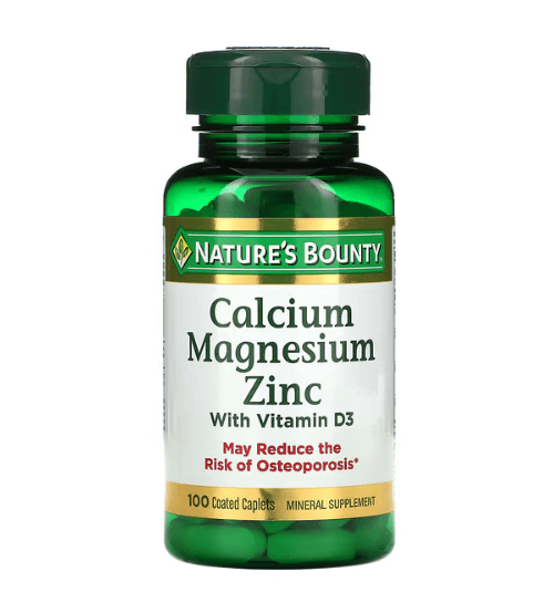 Nature's Bounty - Zinc, Calcium, Magnesium C/ Vitamin D3 - 100 Capsules