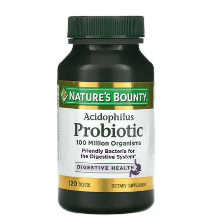 Nature's Bounty - Probióticos Acidófilo Saúde Intestinal - 120 Comprimidos