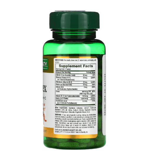 Nature's Bounty - Super B Complex with Vitamin B9 + Vitamin C - 150 Tablets