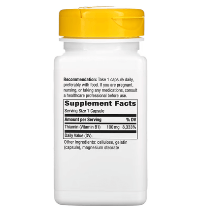 Nature's Way - Vitamina B1 100 MG - 100 Cápsulas