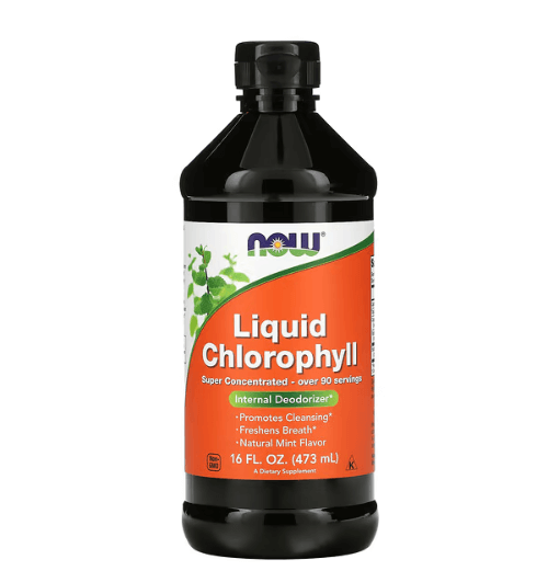 Now - Mint Flavor Liquid Chlorophyll - 473 ML