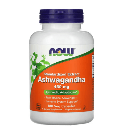 Now - Ashwagandha Extrato Padronizado 450 MG - 180 Cápsulas