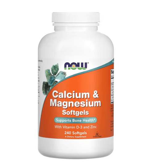 Now - Calcium &amp; Magnesium with D3 + Zinc - 240 Capsules