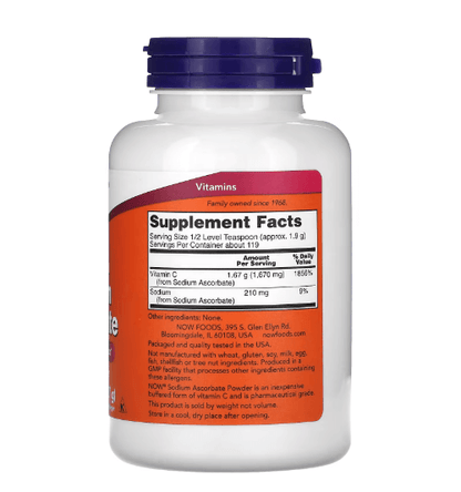 Now - Sodium Ascorbate, Vitamin C Powder - 227 G