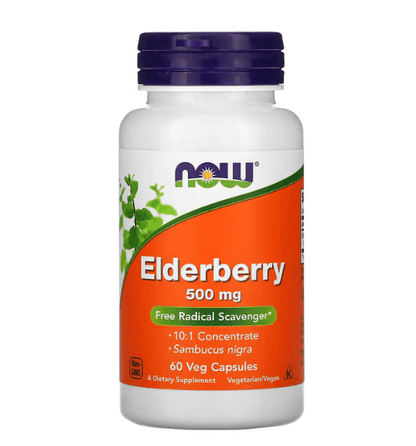 Now - Elderberry 500 MG - 60 Capsules