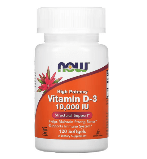 Now - High Potency Vitamin D3 10,000 IU - 120 Capsules