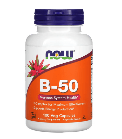 Now - B Complex - Nervous System Health - 100 Capsules