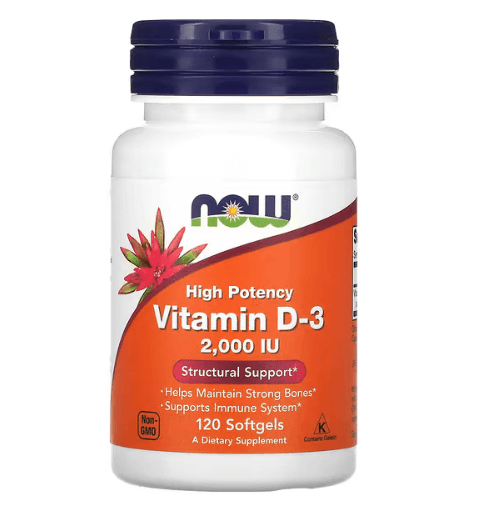 Now - High Potency Vitamin D3 2,000 IU - 120 Capsules