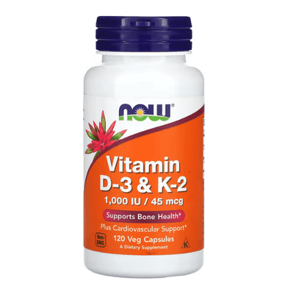 Now - Vitamins D3 + K12 - 120 Capsules