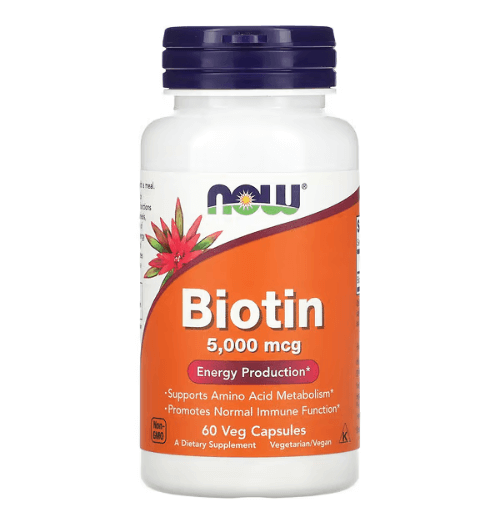 Now - Vitamin B7 5,000 MCG - 60 Capsules