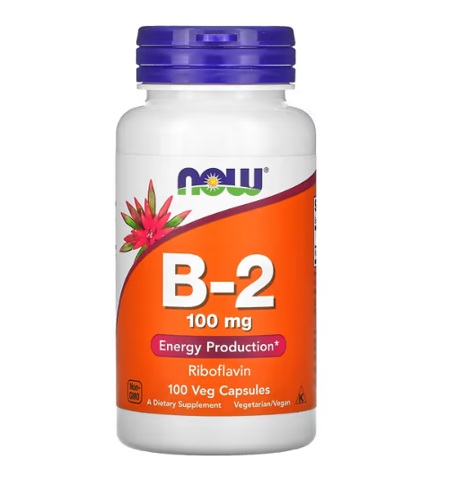 Now - Vitamina B2 100 MG - 100 Capsulas