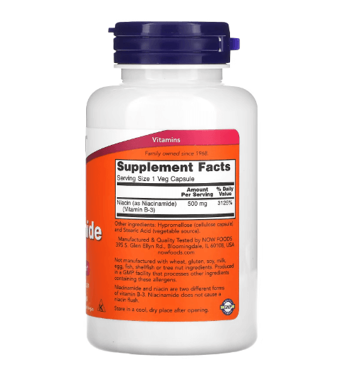 Now - Vitamin B3 500 MG Cardiovascular - 100 Tablets